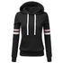 Woman hoodie Sweatshirts ladies women's hoodies Stripe Long Sleeve Blouse Pocket Pullover Tops Shirt